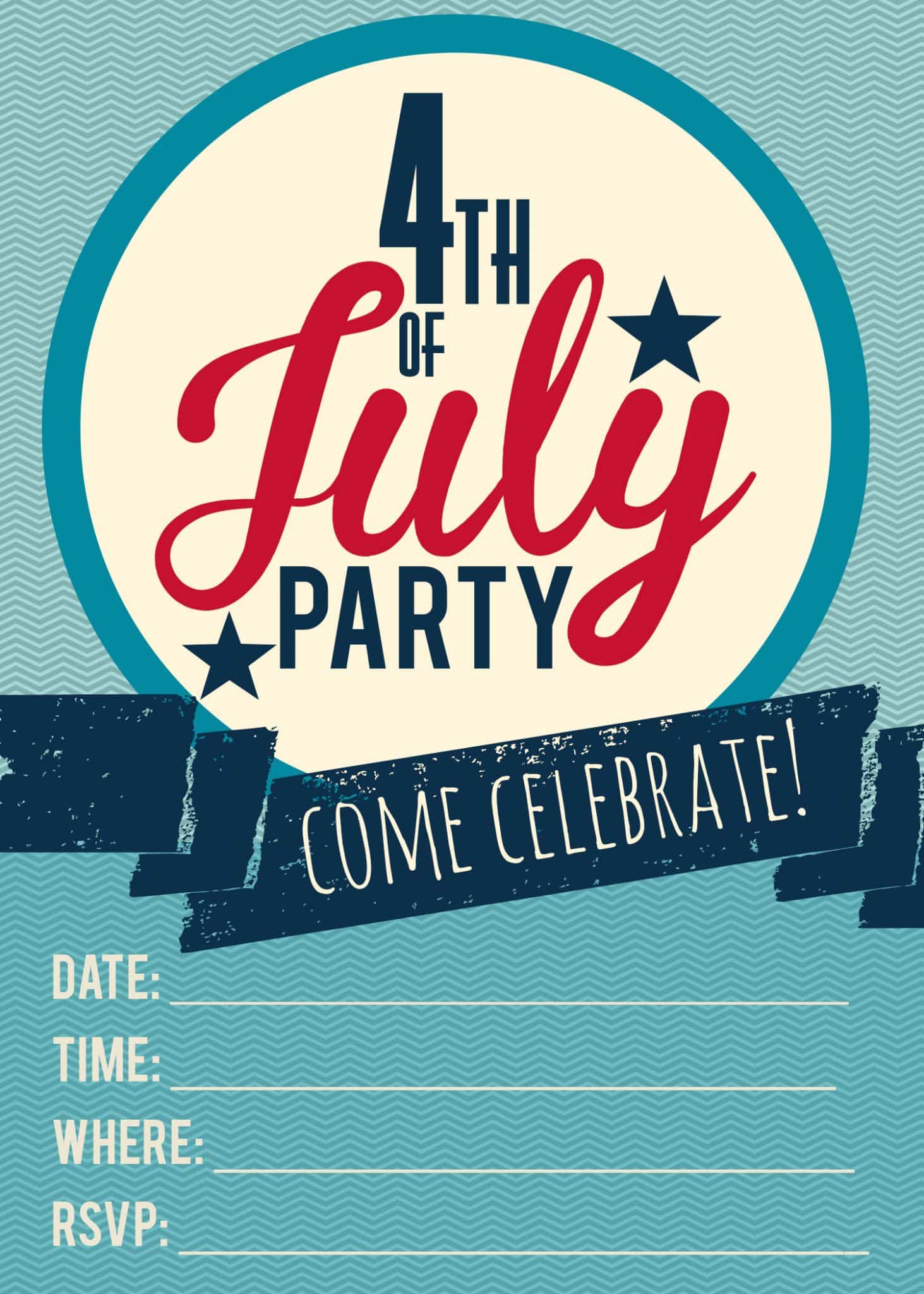 4th of july invite