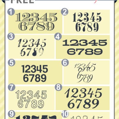 Best Free Number Fonts | Free Font Friday