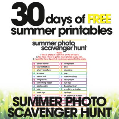 Summer Photo Scavenger Hunt | Free Summer Printables Day #21