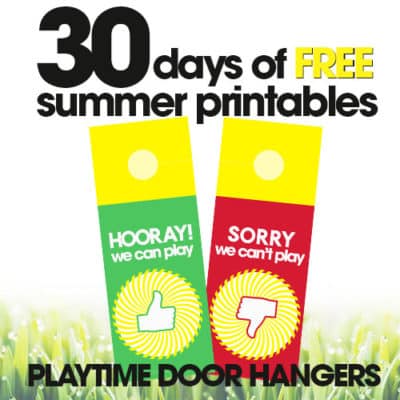 Platytime Door Hanger | Free Summer Printables Day #6