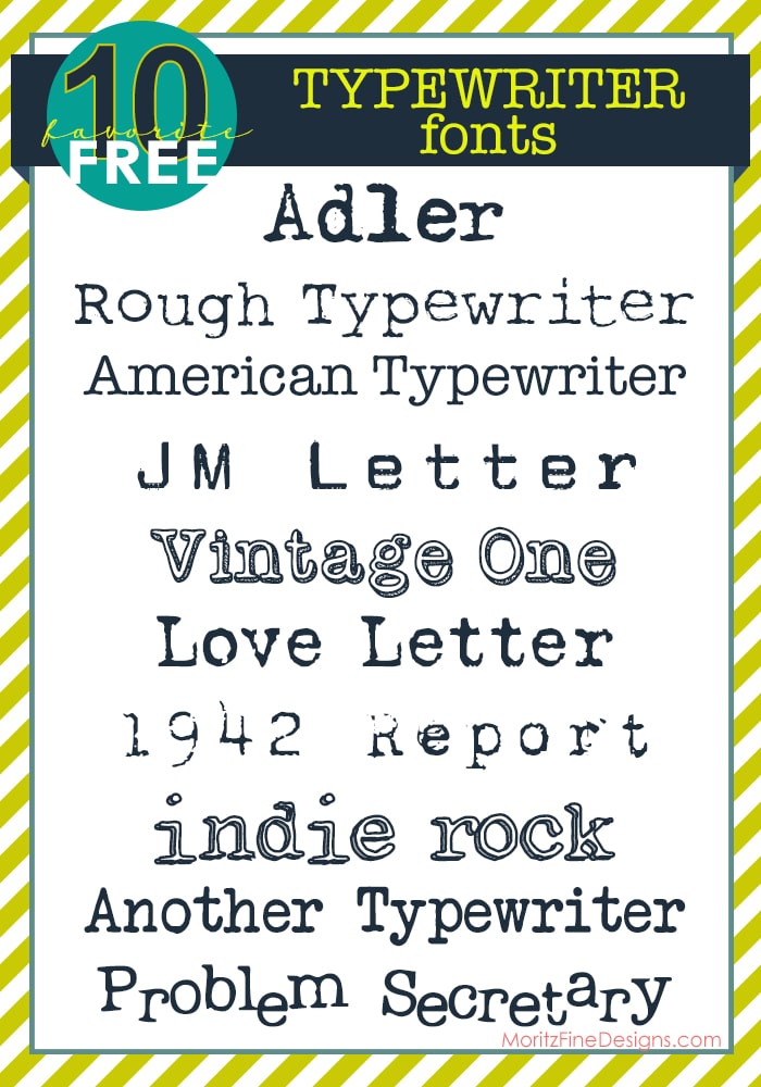 Free typewriter font download