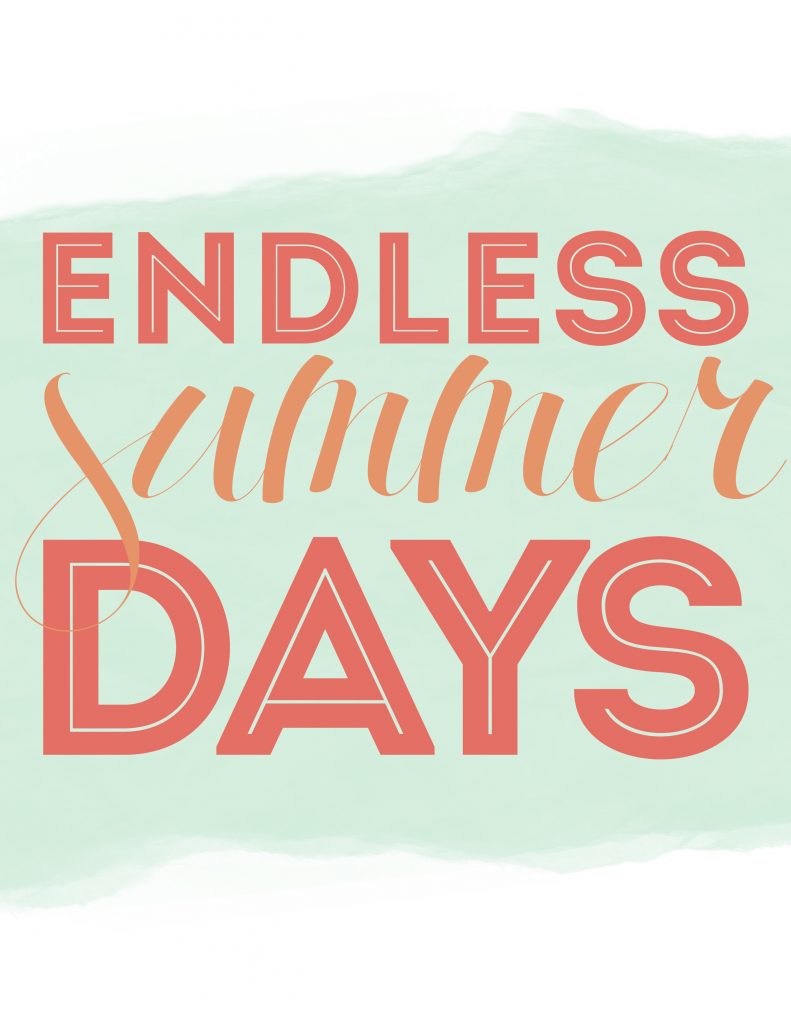 Endless Summer Days Free Printable