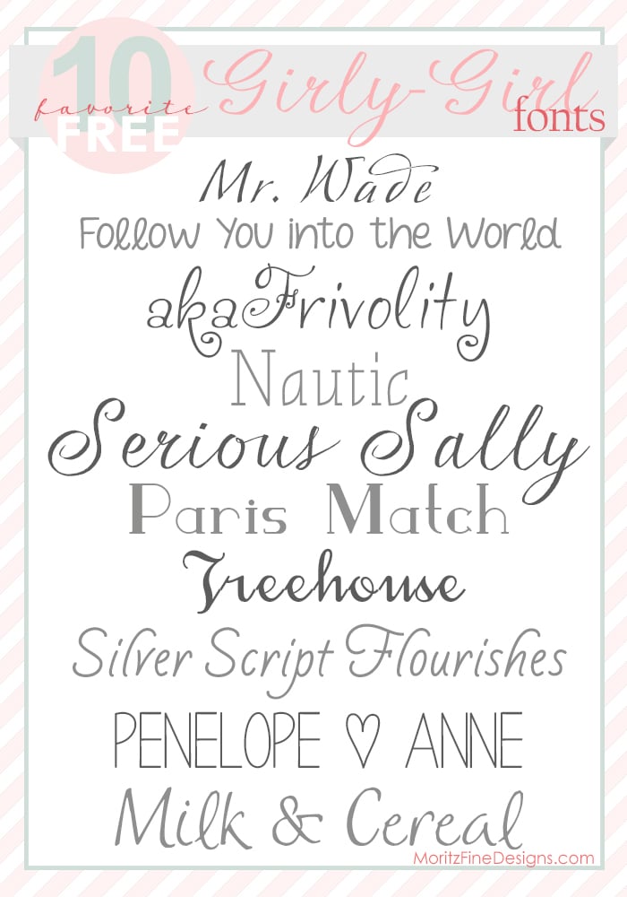 Girly and Pretty Fonts