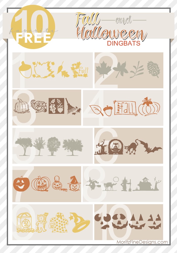 Fall & Halloween Dingbat Fonts