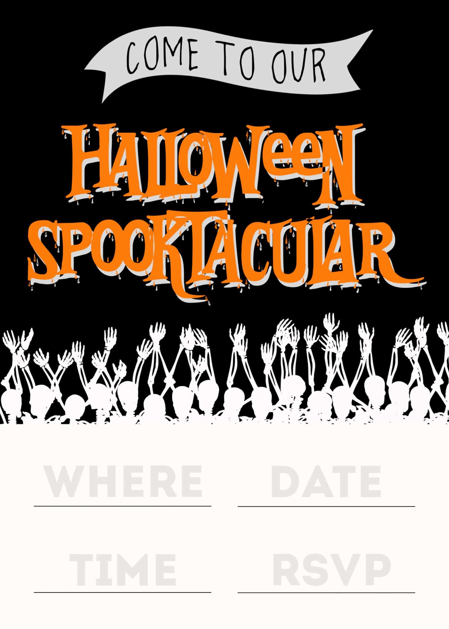 free halloween invitation printables