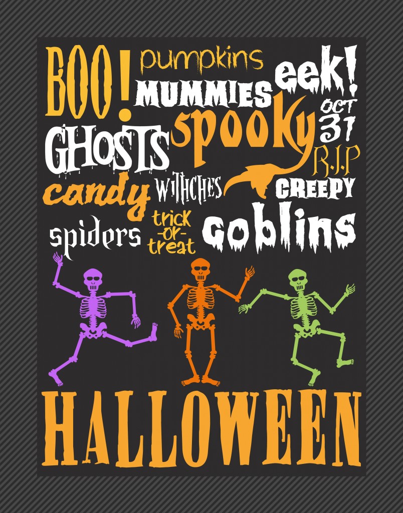 Free Halloween Subway Art Printable & Home Decor