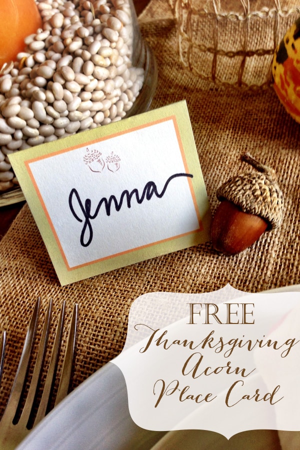 Thanksgiving Table Place Card