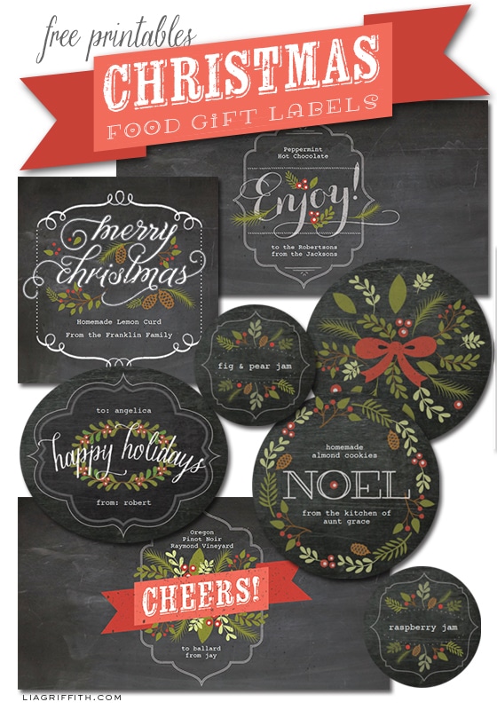 Christmas Labels for food Printables