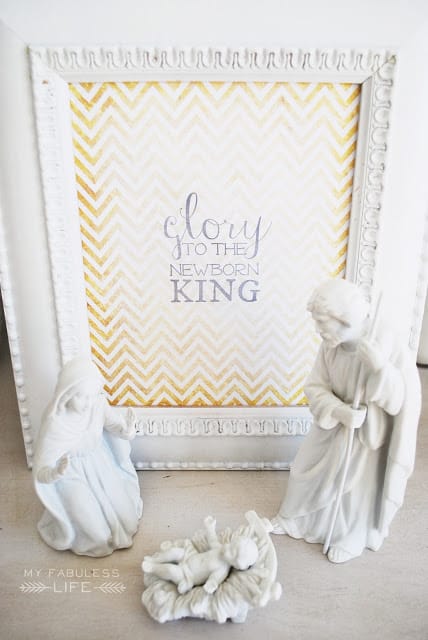 christmas printable glory to the newborn king