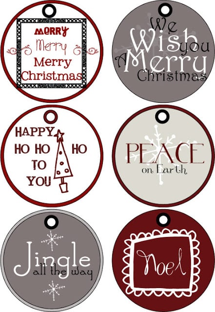 Free Christmas gift tags