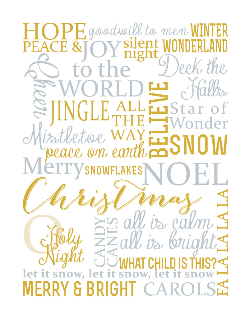 Christmas Subway Art Free Printable