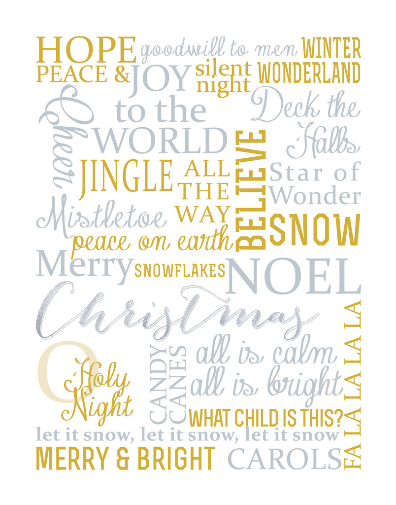 Christmas Subway Art Free Printable