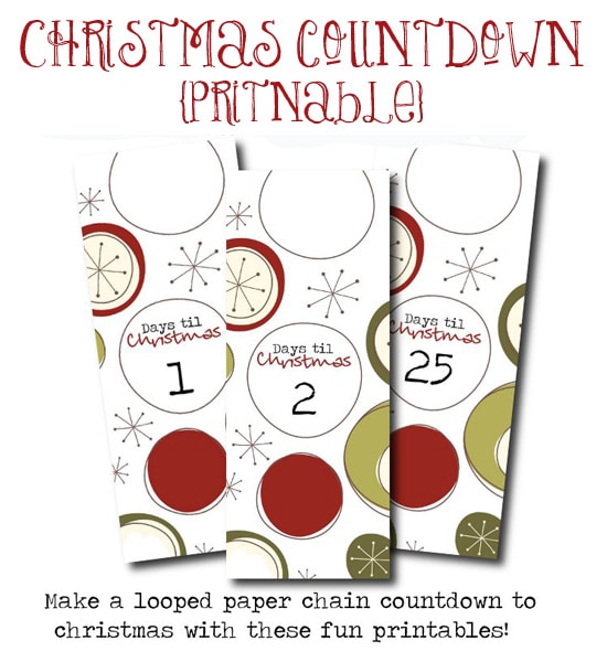 free printable advent paper chain