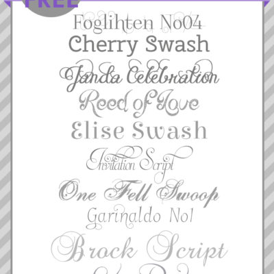 Best Wedding and Shower Invitation Fonts | Free Swash Fonts