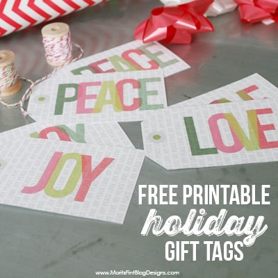 Christmas & Holiday Free Printable Gift Tags