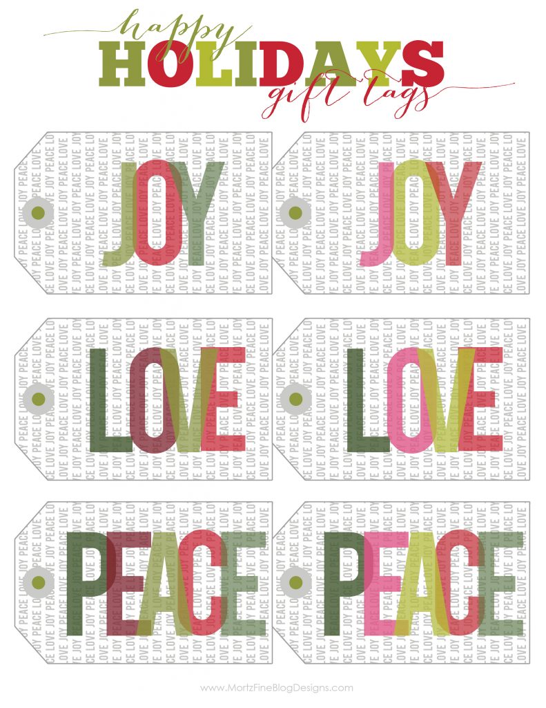 Christmas & Holiday Free Printable Gift Tags