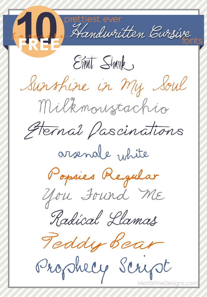 Best Ever Handwritten Cursive Fonts