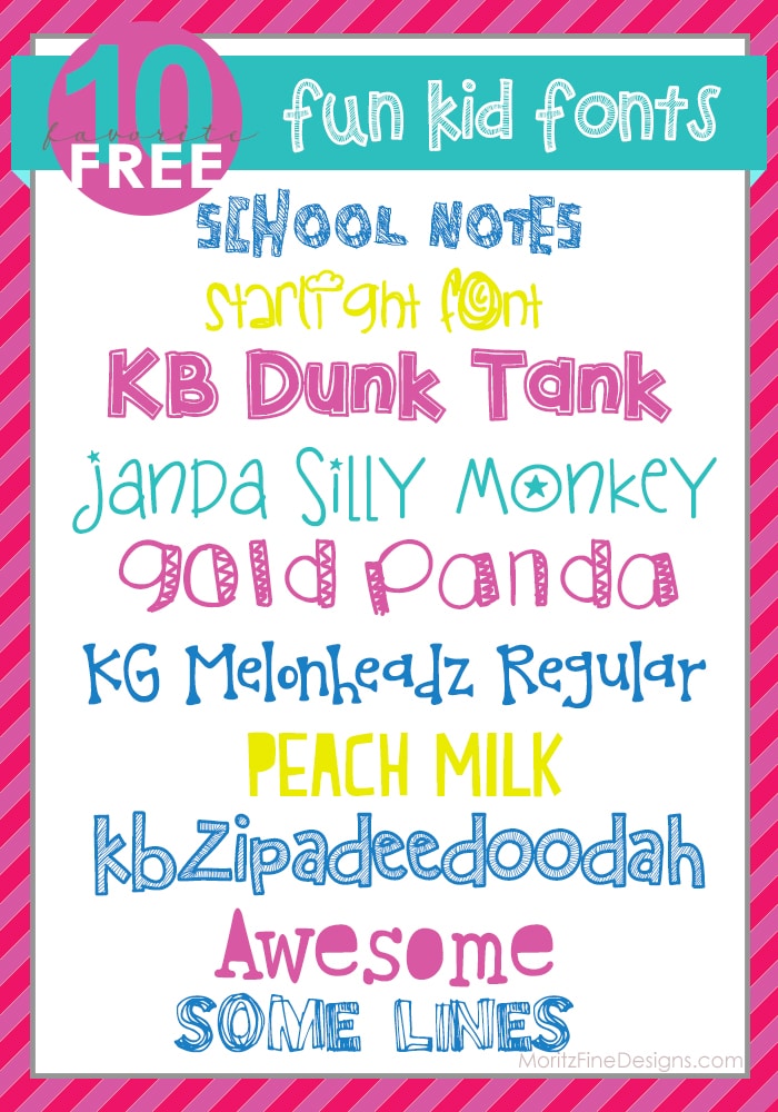 Super Fun Kid Fonts