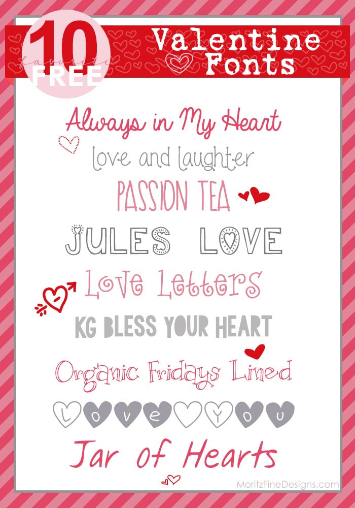 Top 10 Valentine's Day Free Fonts