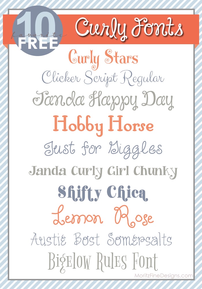 Best Curly Fonts For Free Font Friday From Moritzfineblogdesigns Com