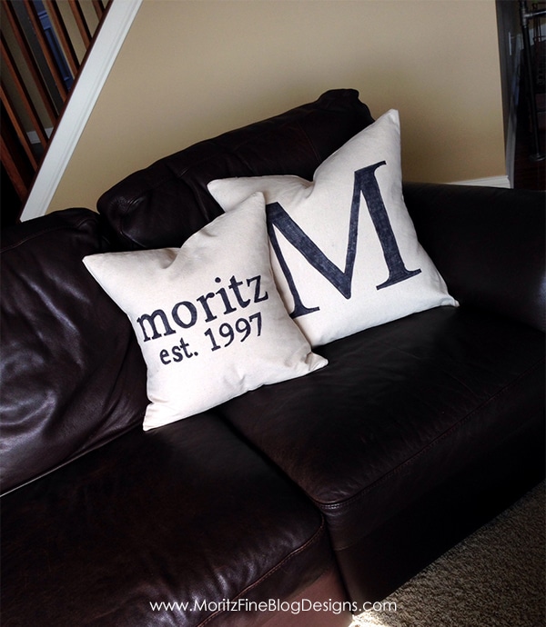 easy DIY Personalized Pillow