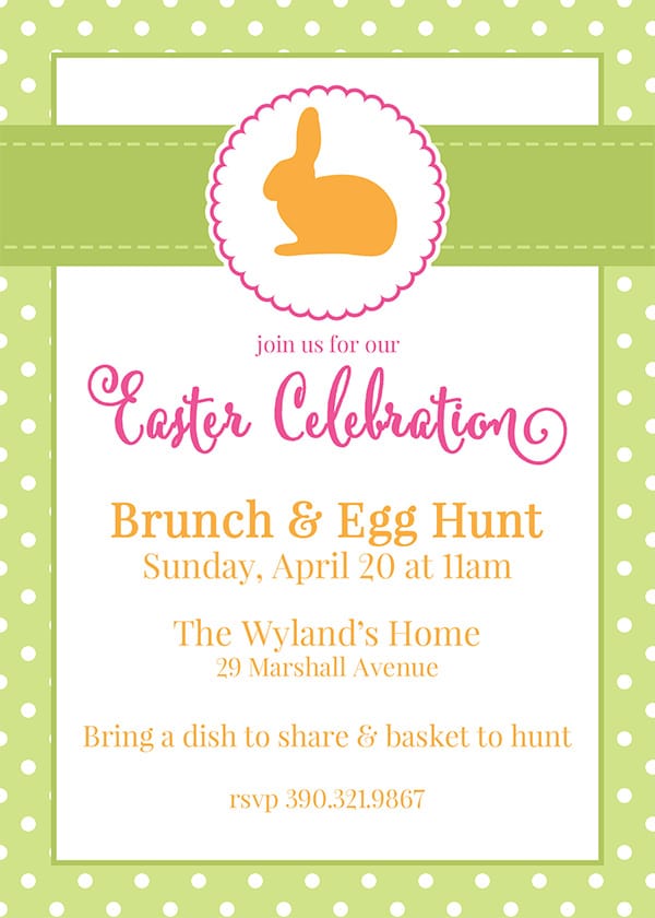 Free Customizable Easter Invitations