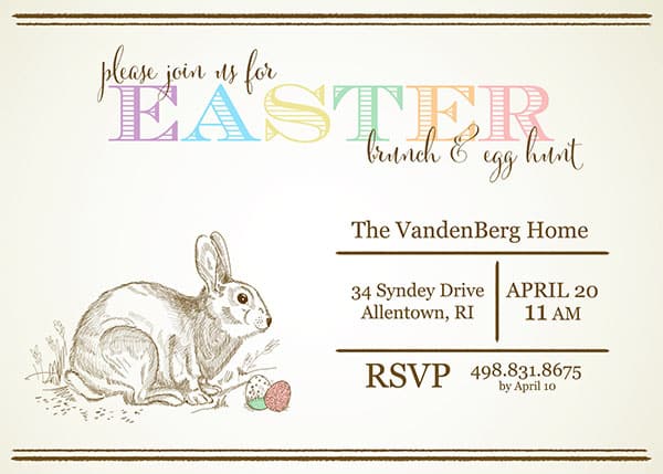 Free Customizable Easter Invitations