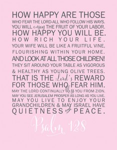 Psalm 128 Printable for your Home