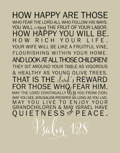 Psalm 128 Printable for your Home