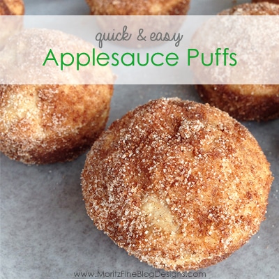 Need a quick muffin recipe? Try these Applesauce Puffs that are easy and quick to make! KIDS LOVE THEM! Common ingredients you probably already have on hand!