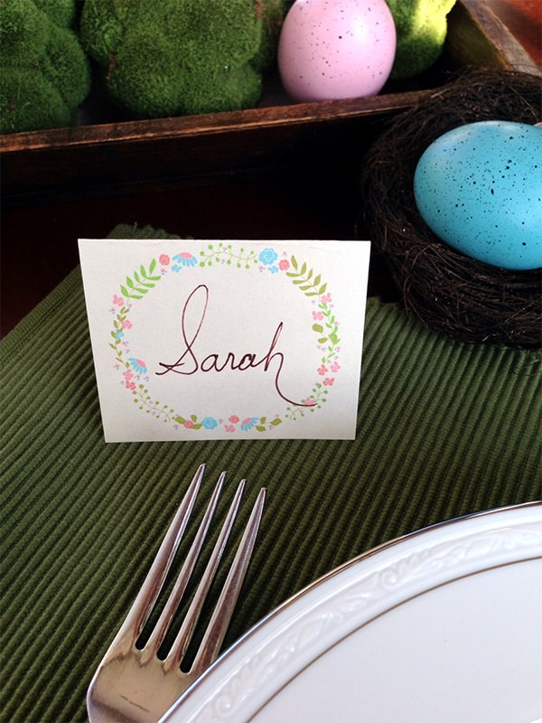 FREE Easter Table Place Card