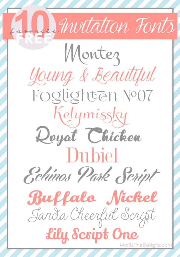 Top 10 Free Invitation Fonts, Free Font