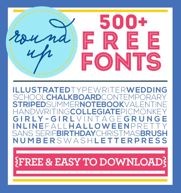 500+ Free Fonts