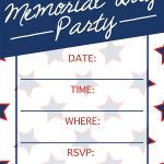 Memorial Day Invitation | Free Printable | Customize your Invitation | DIY Party Invite