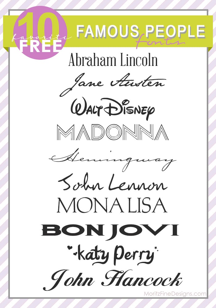 Famous People Fonts