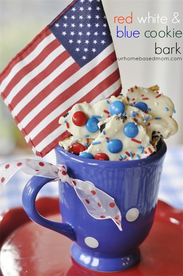 Five-Minute 4th of July Treats cookie bark