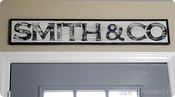 DIY Family hand painted sign