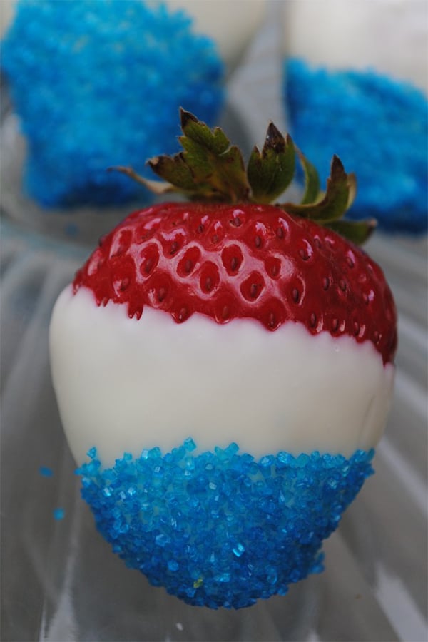 4th of july chocolate covered strawberries