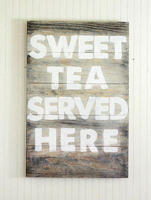 Sweet tea DIY sign