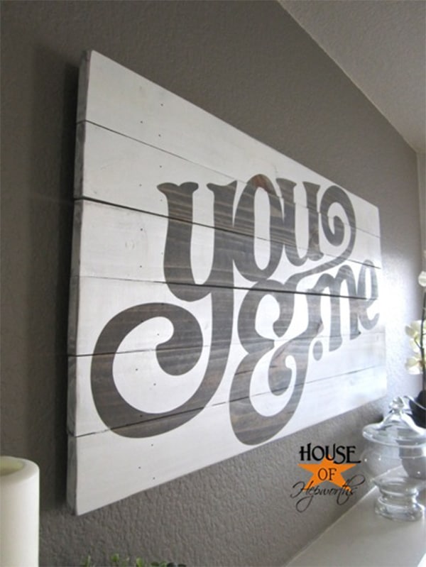 DIY hand painted sign