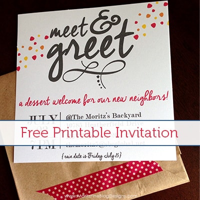 Meet & Greet Free Printable Invitation