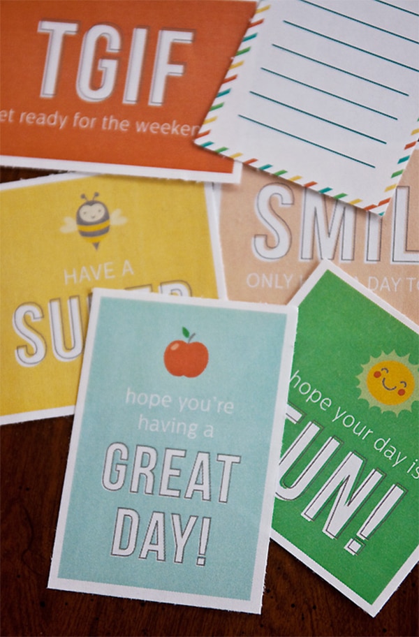 Free Printable Lunchbox Notes