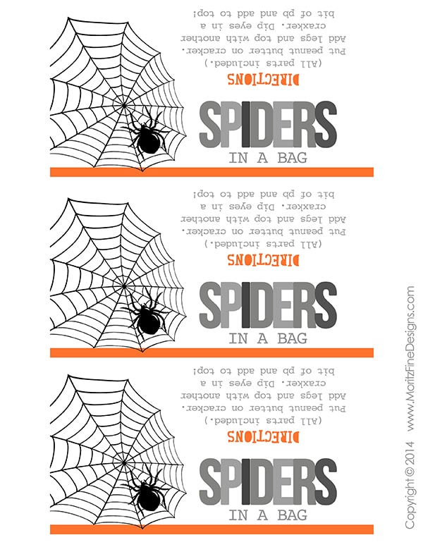 Spiders in a Bag are perfect for Halloween Parties or to put in your kid's lunches! Kids of all ages can build their own spider sandwiches!