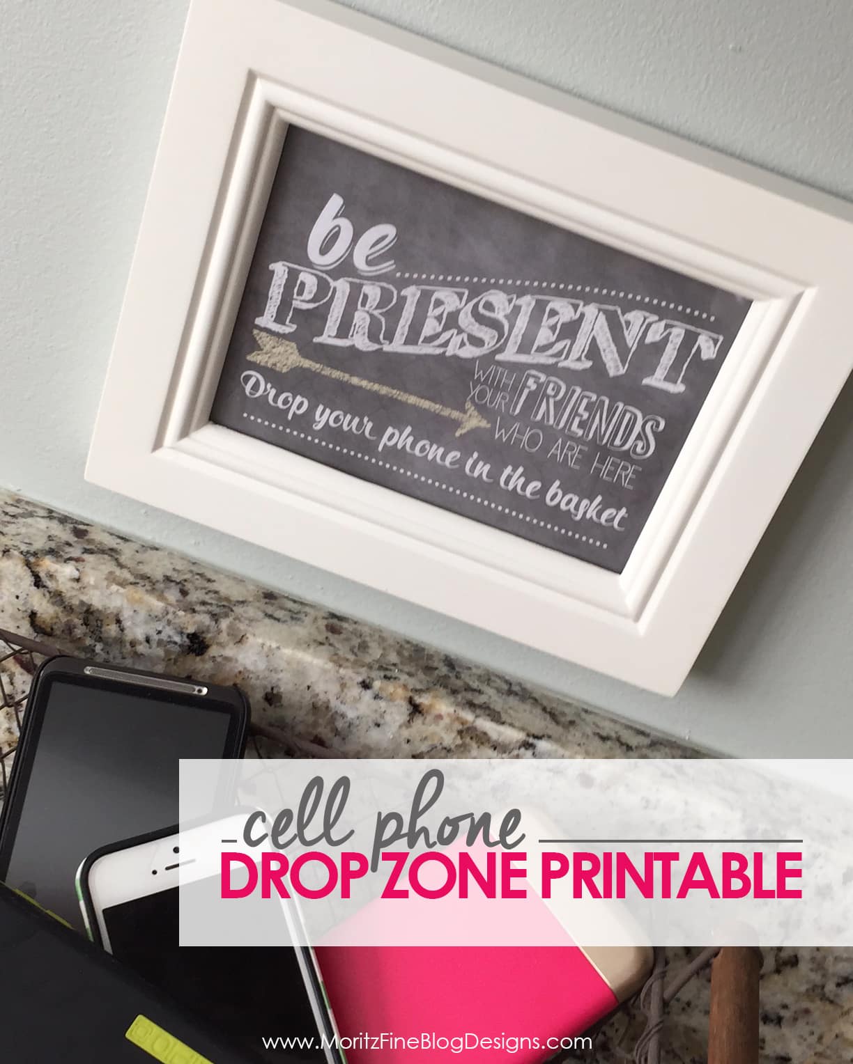 cell phone drop zone printbale