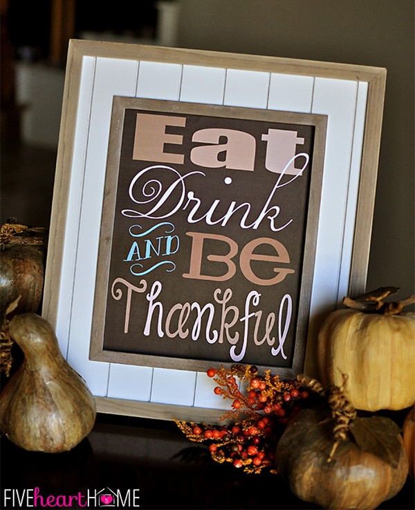 Free Home Decor Thanksgiving Printables