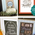 Quickly and easily decoration your home for Thanksgiving with these Free Home Decor Thanksgiving Printables. They are the perfect addition to your mantle, buffet table or even your kitchen. #thanksgivingdecor