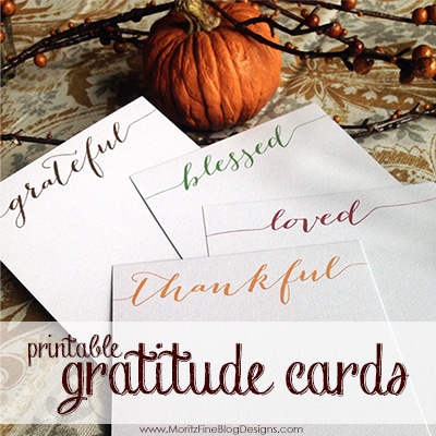 This Thanksgiving use these printable Gratitude Cards for your guests to fill out and keep as a memory.