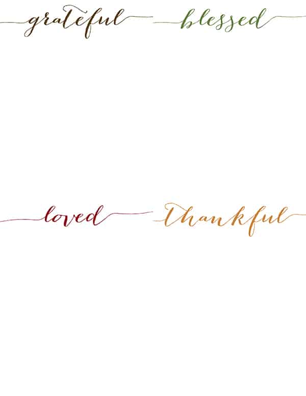 Printable Gratitude Cards Printable Gratitude Cards