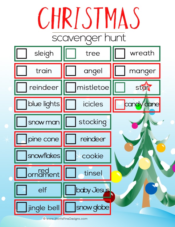Looking for a little entertainment for the kids during the holidays? Grab this Christmas Scavenger Hunt for Kids and send them off on an adventure.