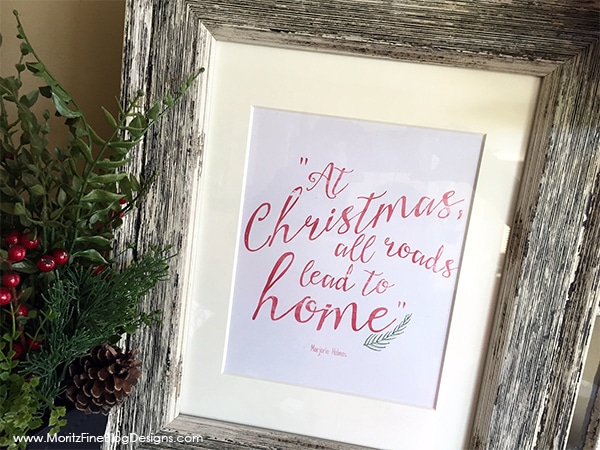 Spruce up your home this Christmas with these Free Christmas Home Printables. Less than 30 minutes to transform the look of your room!